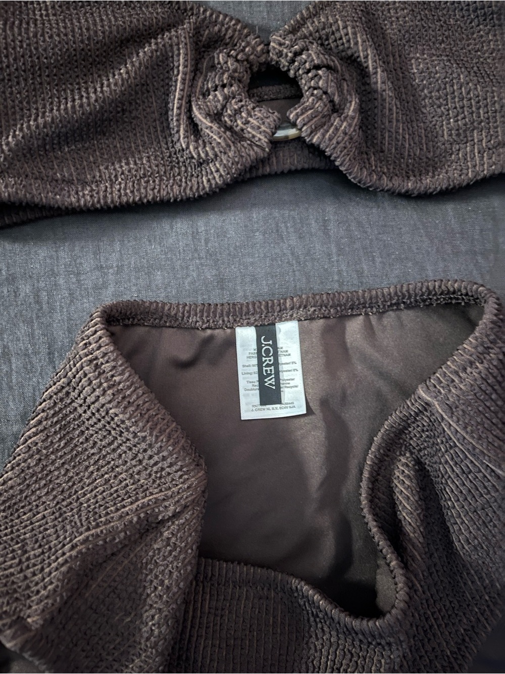 J Crew Brown Scrunchie Bikini Set - Picture 4 of 6